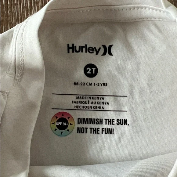 Hurley Short Sleeve Rash Guard and Shorts Swim Set size 2T - Picture 5 of 11